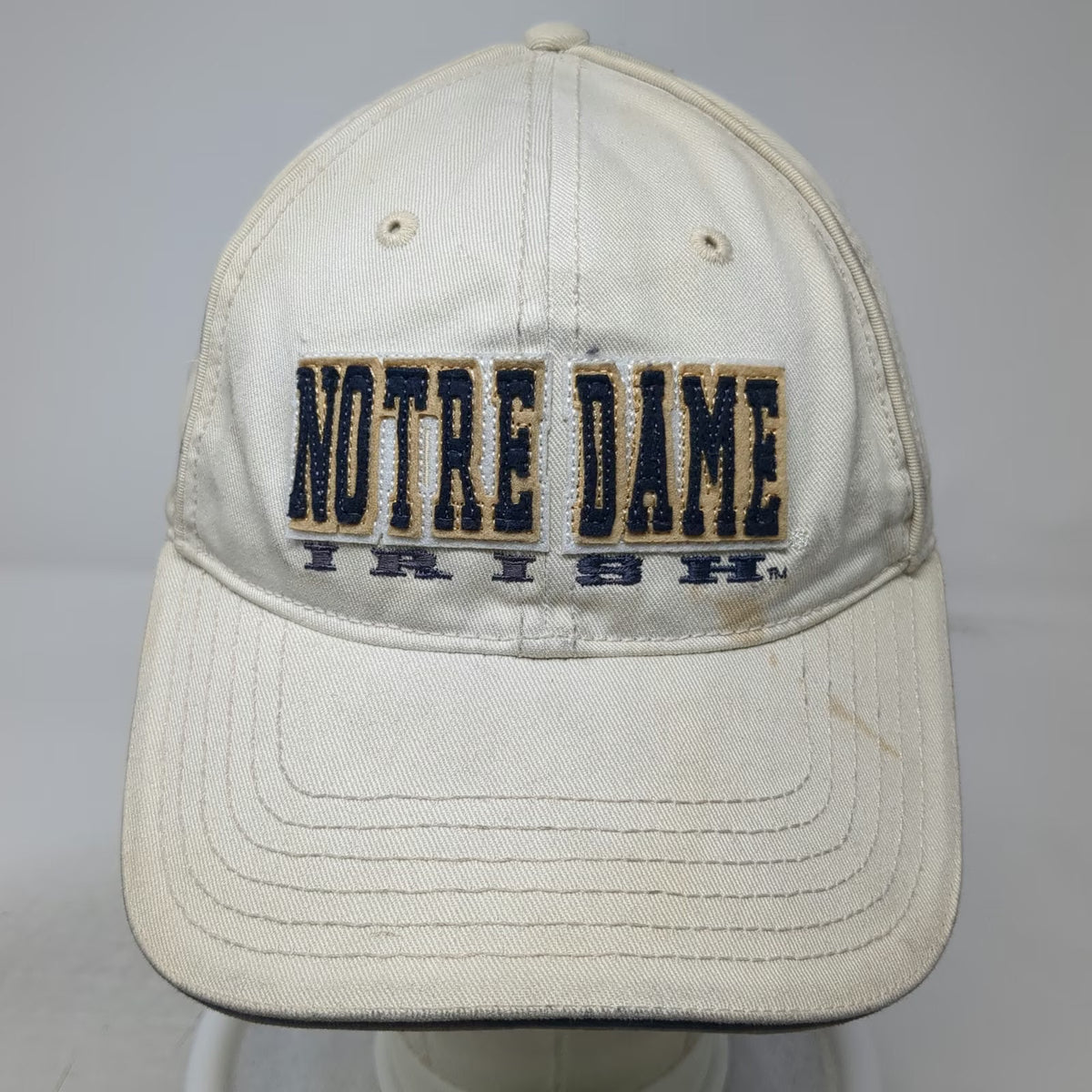 Notre Dame Fighting Irish NCAA Colosseum Cap Beige One Size Slideback Logo Hat