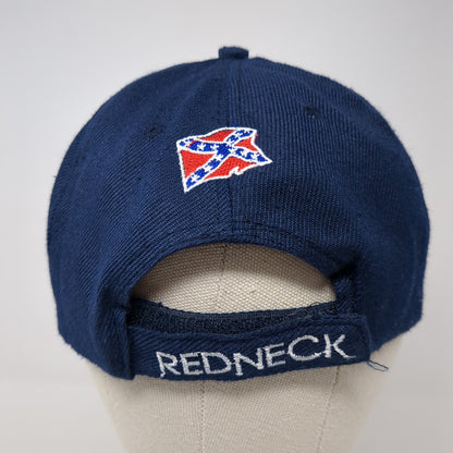 Redneck Rebel Flag Strapback Hat Blue One Size Adjustable Embroidered 8 Panel