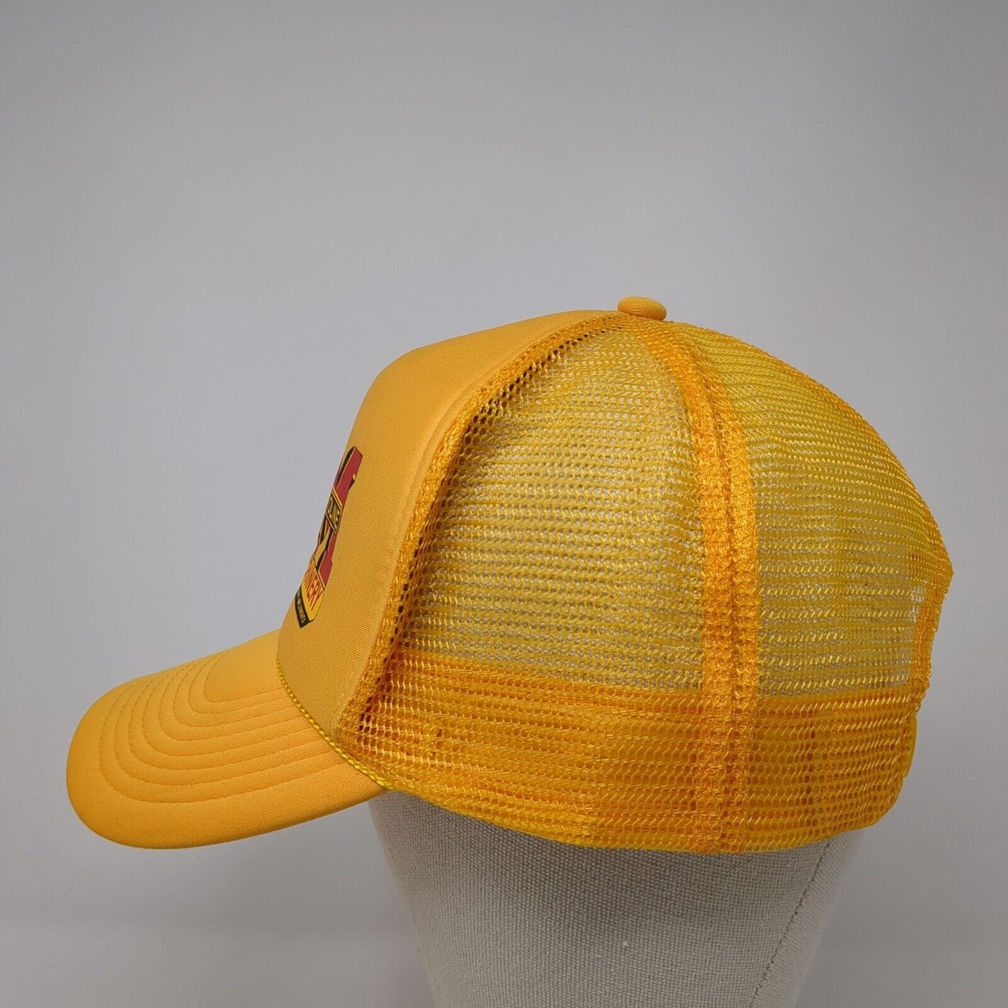 Minneapolis-Moline Snapback Rope Trucker Hat Yellow One Size Mesh Back