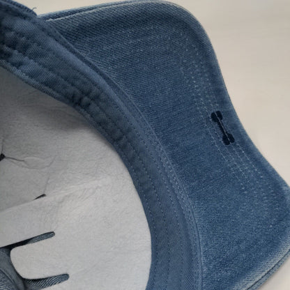 Dog Person Slideback Hat Blue OSFM Embroidered Denim Home Free
