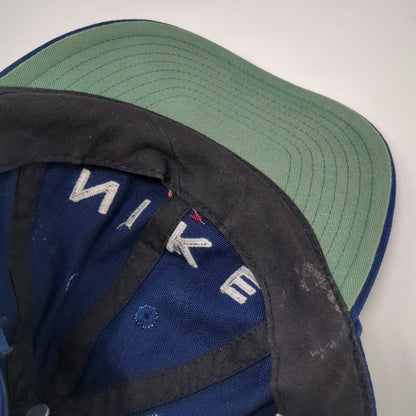 Nike Baseball Cap Blue One Size Slideback Green Underbrim Embroidered hat