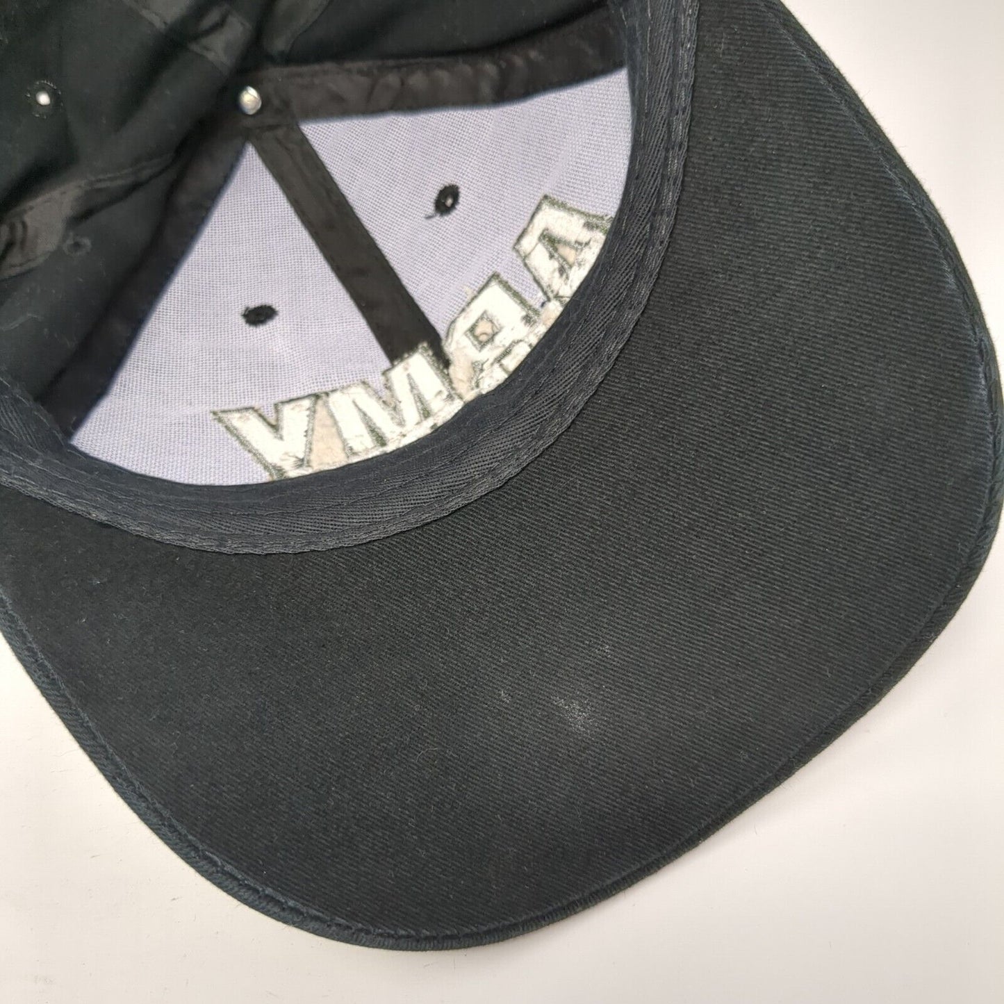 United States Army Slideback Hat Black One Size Eagle Crest 6 Panel