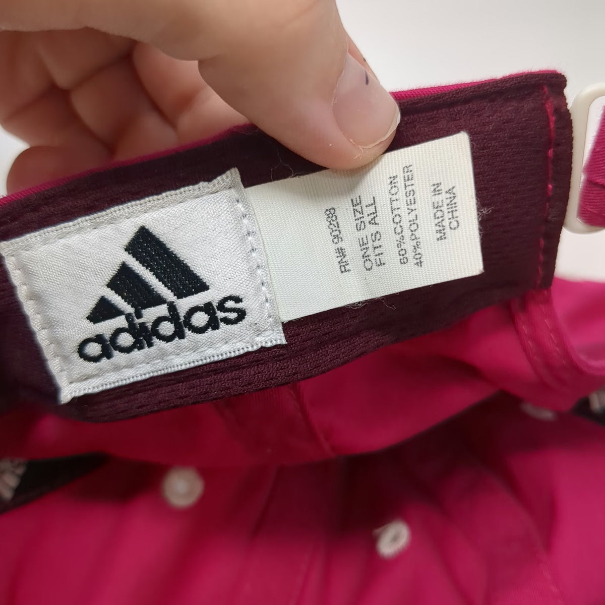 Adidas Baseball Cap Pink One Size Climalite Adjustable Strapback Hat Logo Cotton