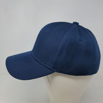 Unbranded Men's Strapback Hat Blank Blue 100% Acrylic Vent Holes