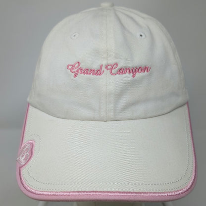 Kate Lord Baseball Cap White One Size Grand Canyon Pink Heart Trim Slideback Hat