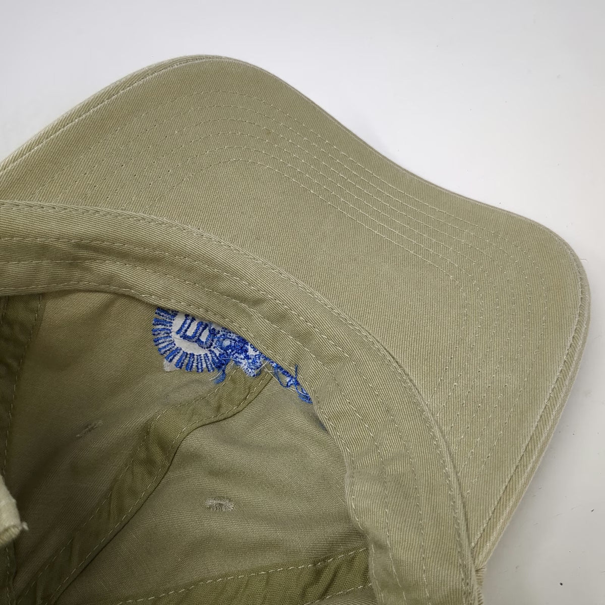 Port Authority Baseball Cap Beige OSFM Slideback Moss Greenhouses Employee Hat