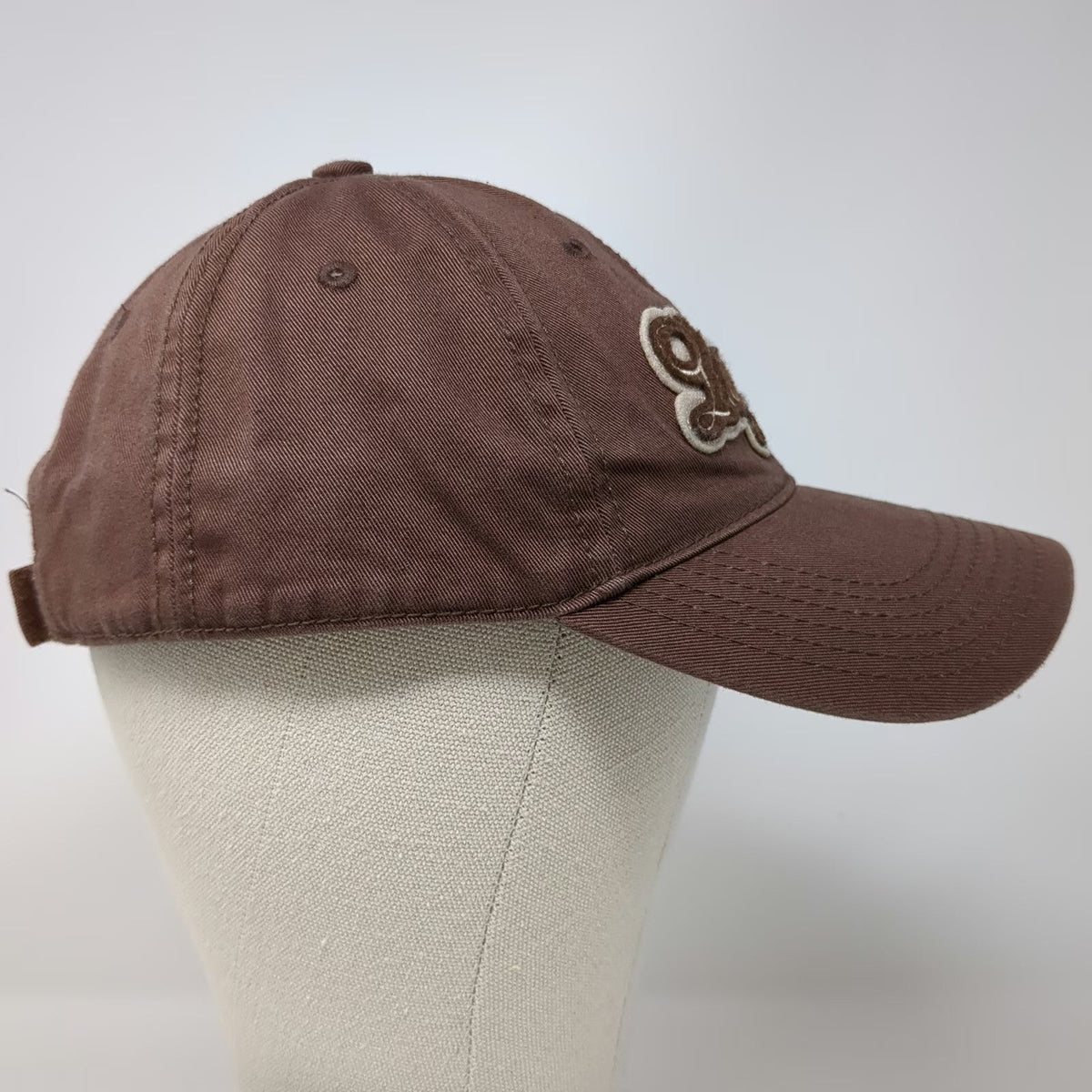 Sansegal Lagoon Baseball Cap Brown One Size Strapback Embroidered Cotton Hat