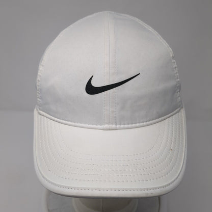 Nike Strapback Hat White One Size Adjustable Breathable Featherlight Dri-Fit