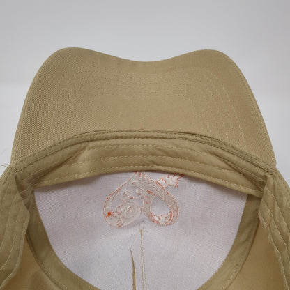 Orange Ribbon Heart Strapback Hat Brown One Size Embroidered Hit Wear