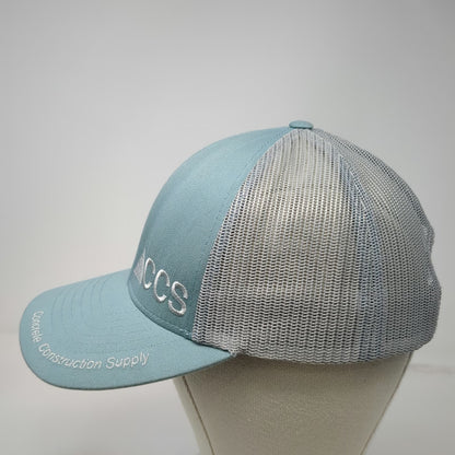 Concrete Construction Supply Blue One Size Trucker Hat Snapback Mesh Logo Rebar