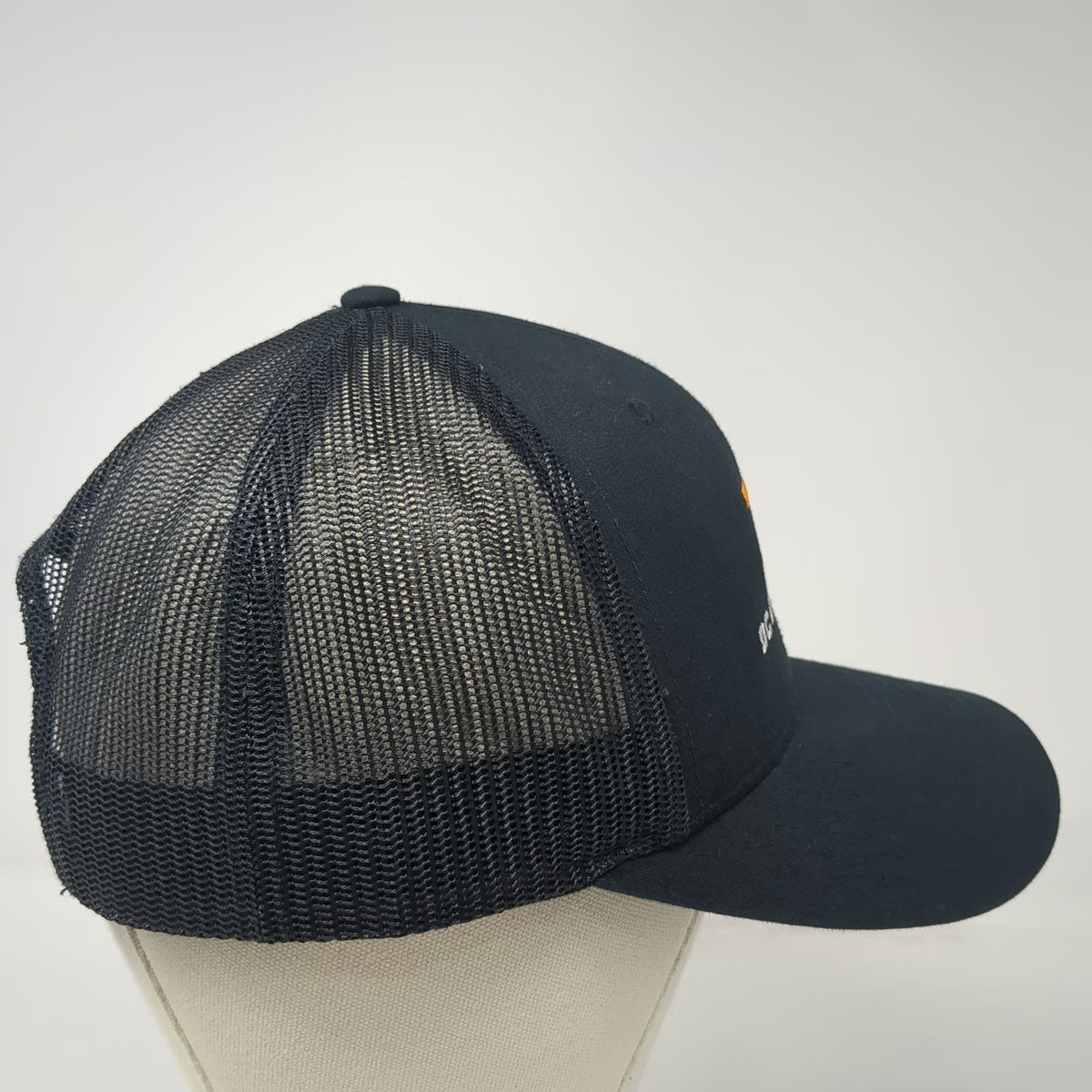 Richardson Trucker Hat Black One Size Mesh Back Snapback OC Engineering Logo
