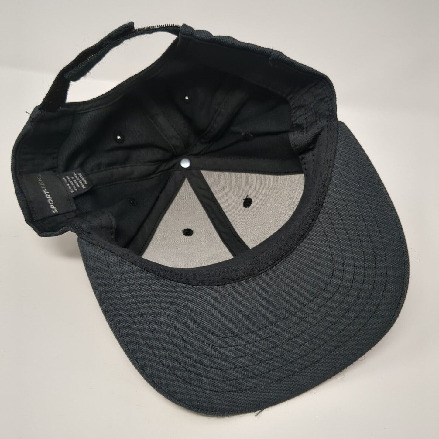 The Cove Strapback Hat Black One Size Adjustable 6 Panel Sport-Tek