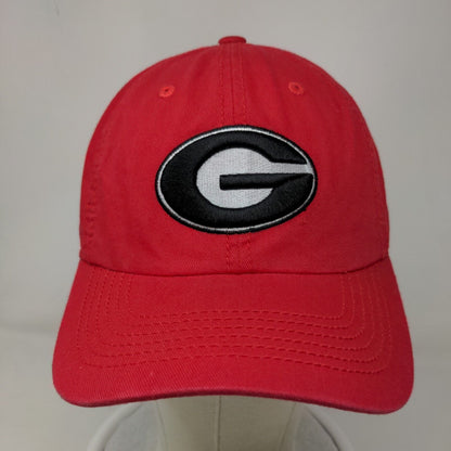 Top of the World Mens Slideback Hat Red Embroidered Georgia Bulldogs Logo Cotton