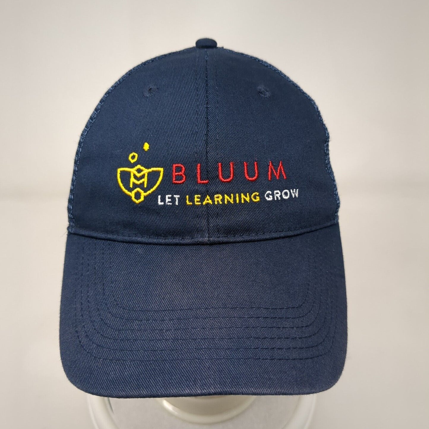 Bluum Let Learning Grow Snapback Trucker Hat Blue OSFA Adjustable Embroidered