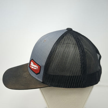 Milwaukee Trucker Hat Black One Size Mesh Back Snapback Gridiron Workwear