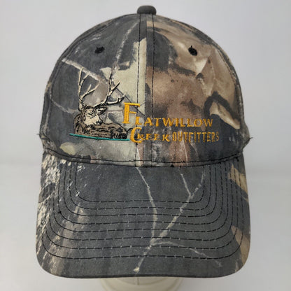 Outdoor Cap Men's Strapback Hat Camo OSFM Flatwillow Creek Outfitters Logo Deer