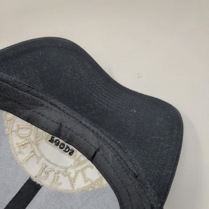 Del Real Foods Strapback Hat Black OSFM Embroidered Adjustable 6 Panel