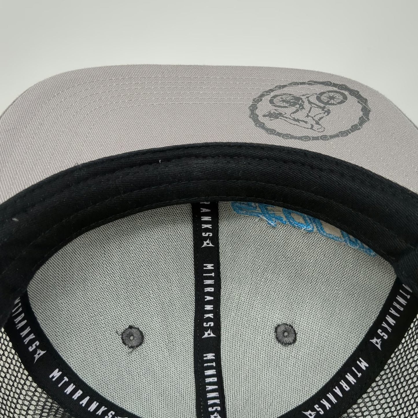 MTN Ranks Storm Cycles Park City UT Trucker Hat Gray OS Mesh Snapback Bicycle