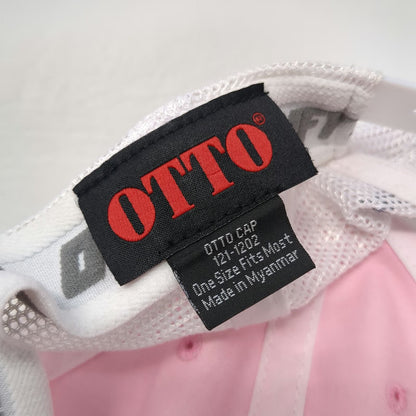 OTTO Trucker Hat Pink White One Size Mesh Snapback Parker House PH Logo Cotton