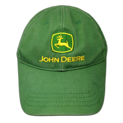 John Deere Baseball Cap Green One Size Embroidered Logo Slideback Slogan Hat