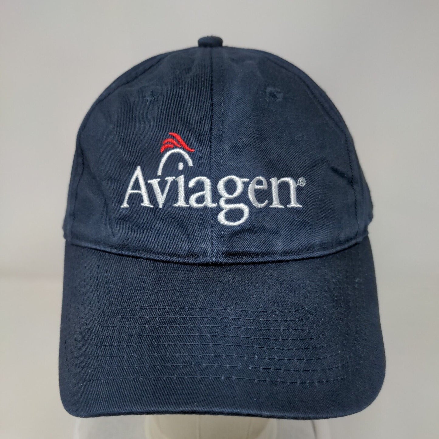 Aviagen Strapback Hat Blue One Size Adjustable Embroidered Cotton Chickens