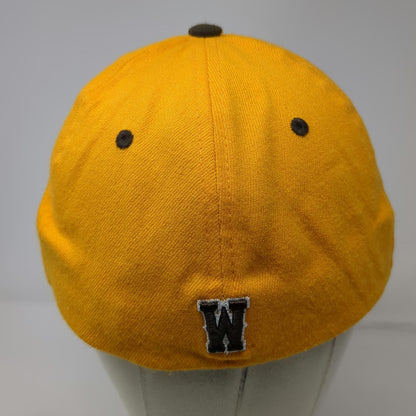 Wyoming Cowboys NCAA Zephyr Yellow Brown L Stretch Fit Steamboat Mascot Cap Hat