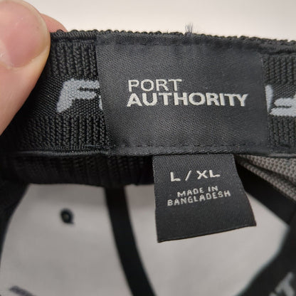 PPS Fitted Mesh Back Trucker Hat Black L/XL Flexfit Port Authority