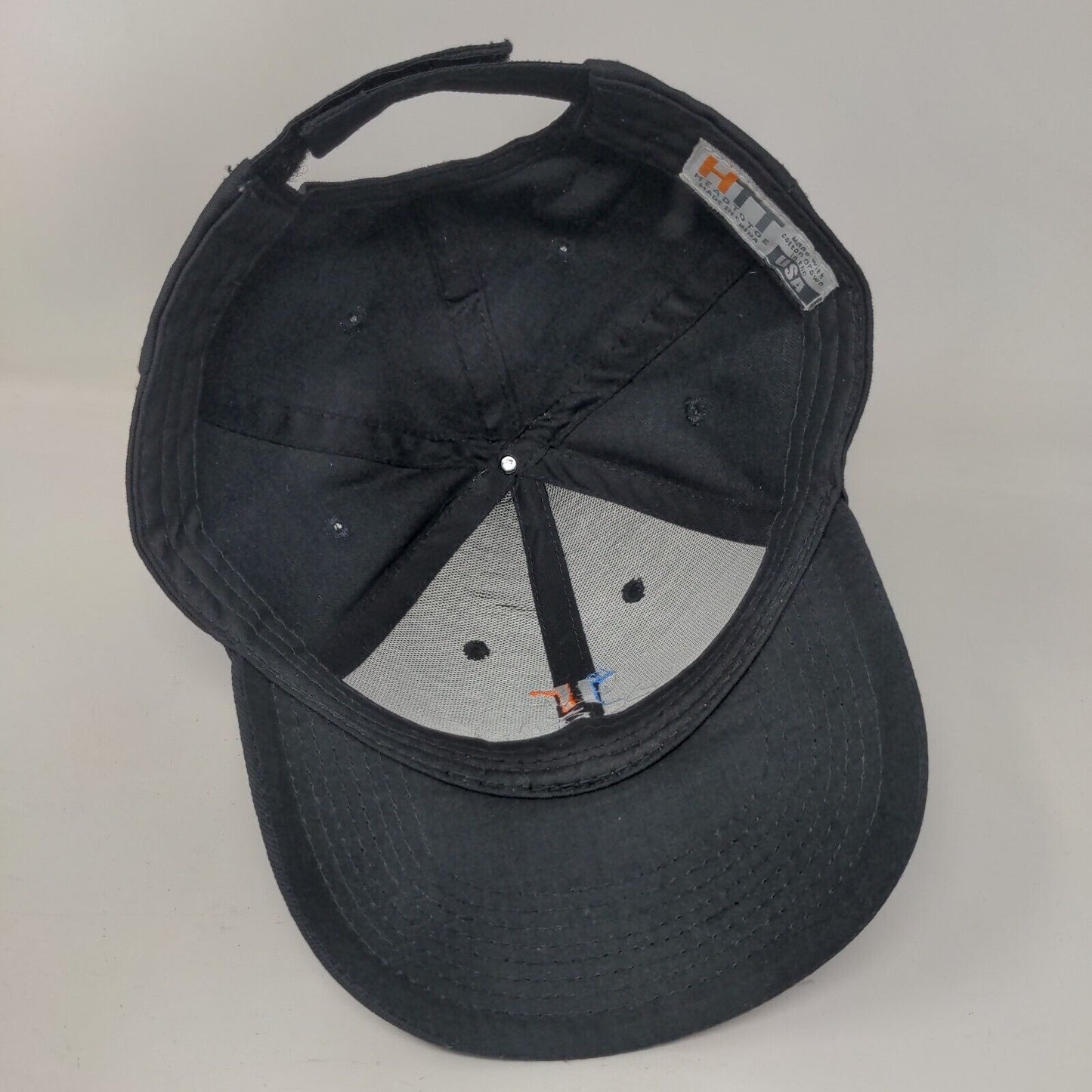 Titanium Solutions Strapback Hat Black One Size Embroidered 6 Panel