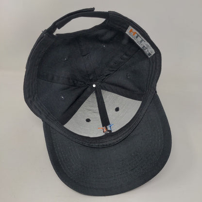 Titanium Solutions Strapback Hat Black One Size Embroidered 6 Panel