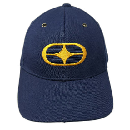 No Fear Baseball Cap Blue L/XL Flexfit Embroidered Logo Graphic Apparel Vintage