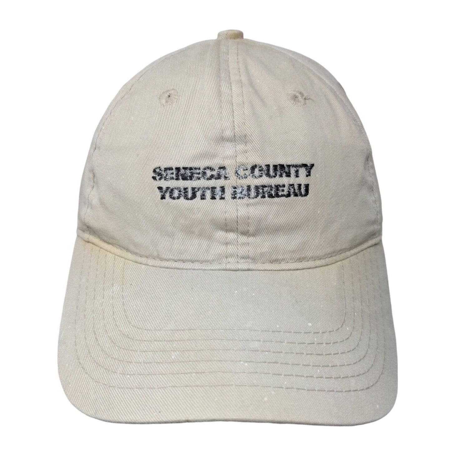 Seneca County Youth Bureau Strapback Hat Tan One Size Adjustable 6 Panel