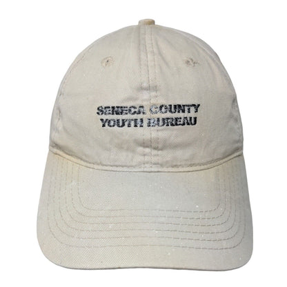 Seneca County Youth Bureau Strapback Hat Tan One Size Adjustable 6 Panel