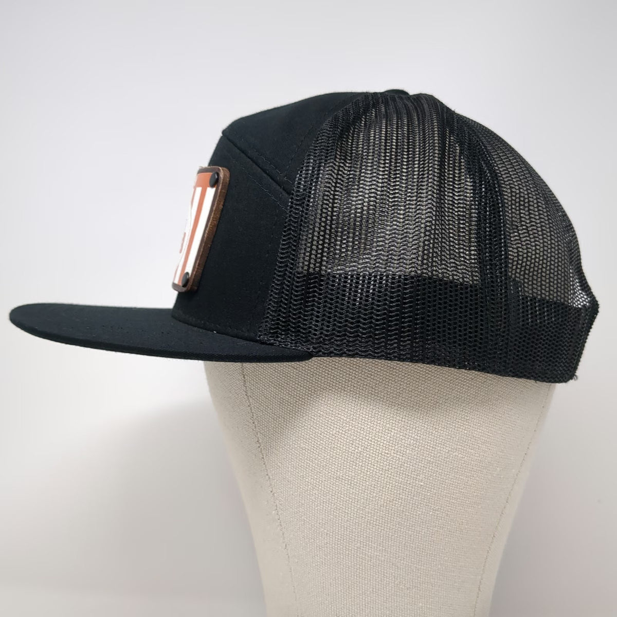 Richardson Trucker Hat Black One Size Lincoln Electric Patch Mesh Snapback Logo