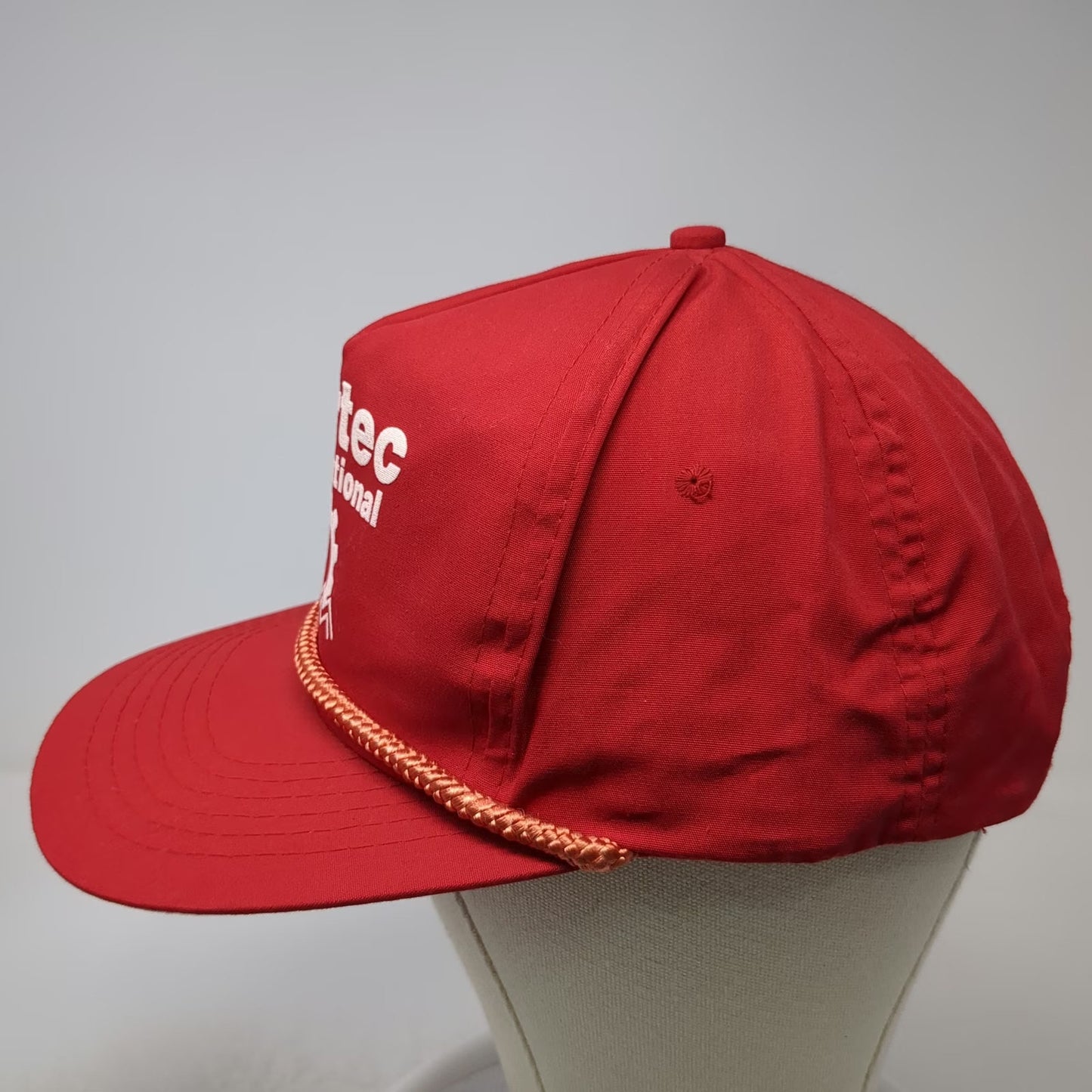 Martec International 5 Panel Red Hat One Size Rope Snapback Graphic Logo Cap