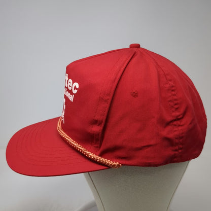 Martec International 5 Panel Red Hat One Size Rope Snapback Graphic Logo Cap