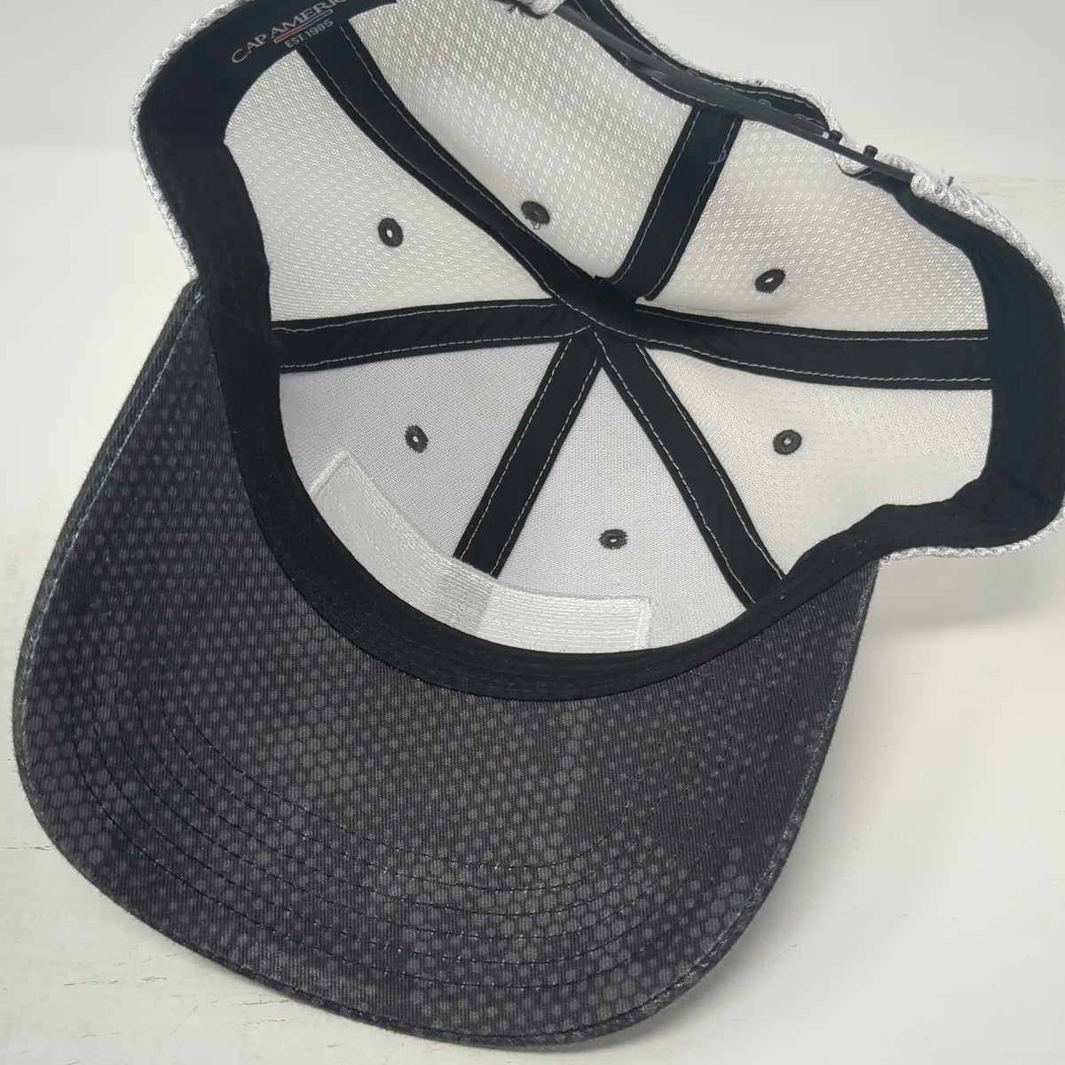 Cap America Hebron Brick Company Trucker Hat Gray One Size Mesh Snapback Camo