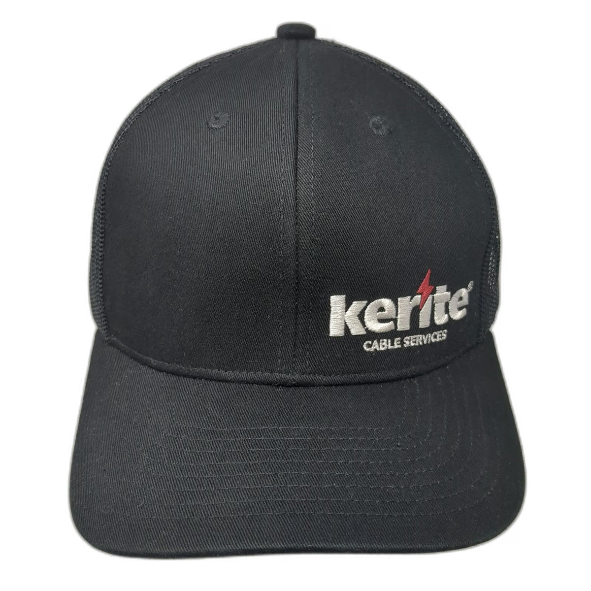 Hendrix Kerite Trucker Hat Black OSFM Mesh Snapback Embroidered Cable Services