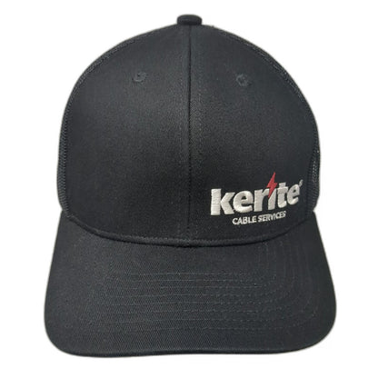 Hendrix Kerite Trucker Hat Black OSFM Mesh Snapback Embroidered Cable Services