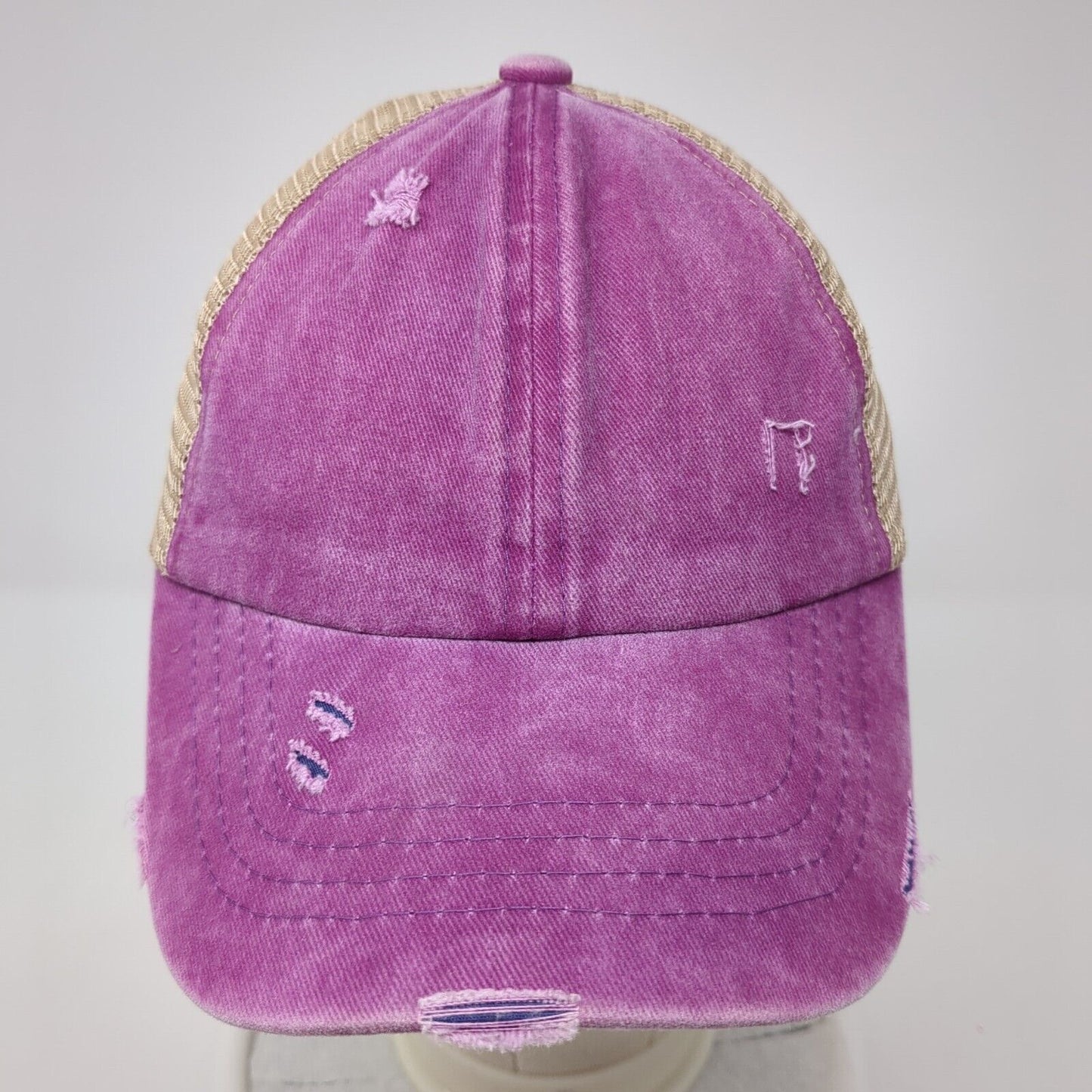 C.C Exclusives Kids Strapback Trucker Hat Multi OSFA Mesh Back Ponytail