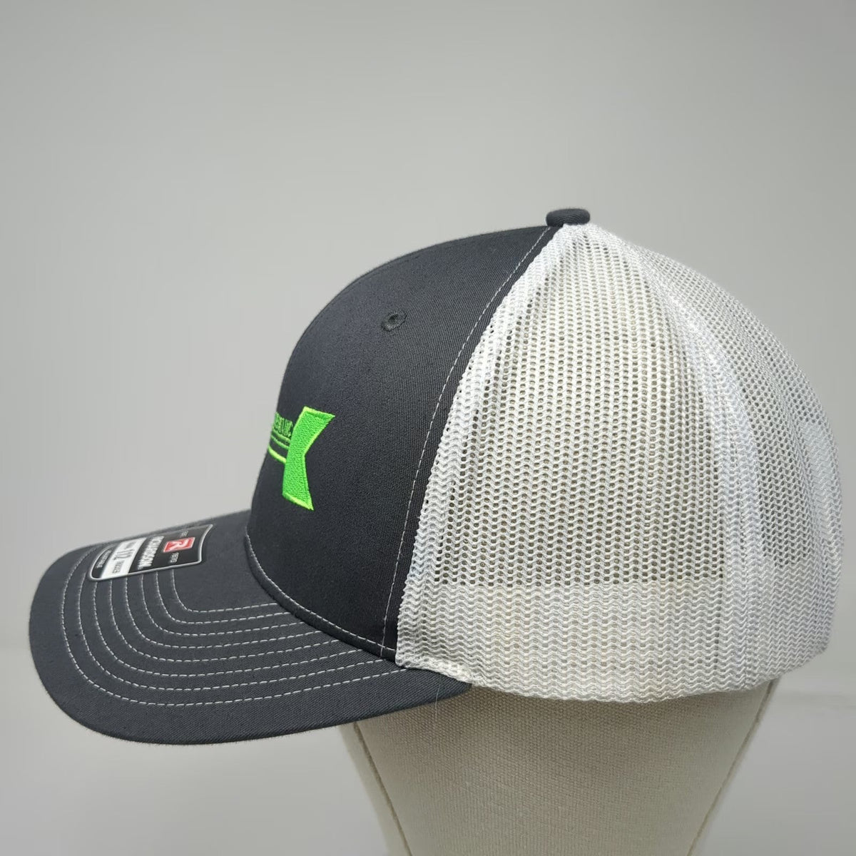 Richardson Trucker Hat Gray One Size 112 E.C.B Abbert Inc Logo Snapback Mesh