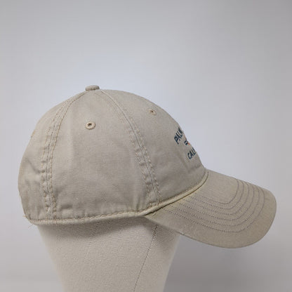 Palm Desert California Strapback Hat Tan One Size Adjustable Embroidered Ouray