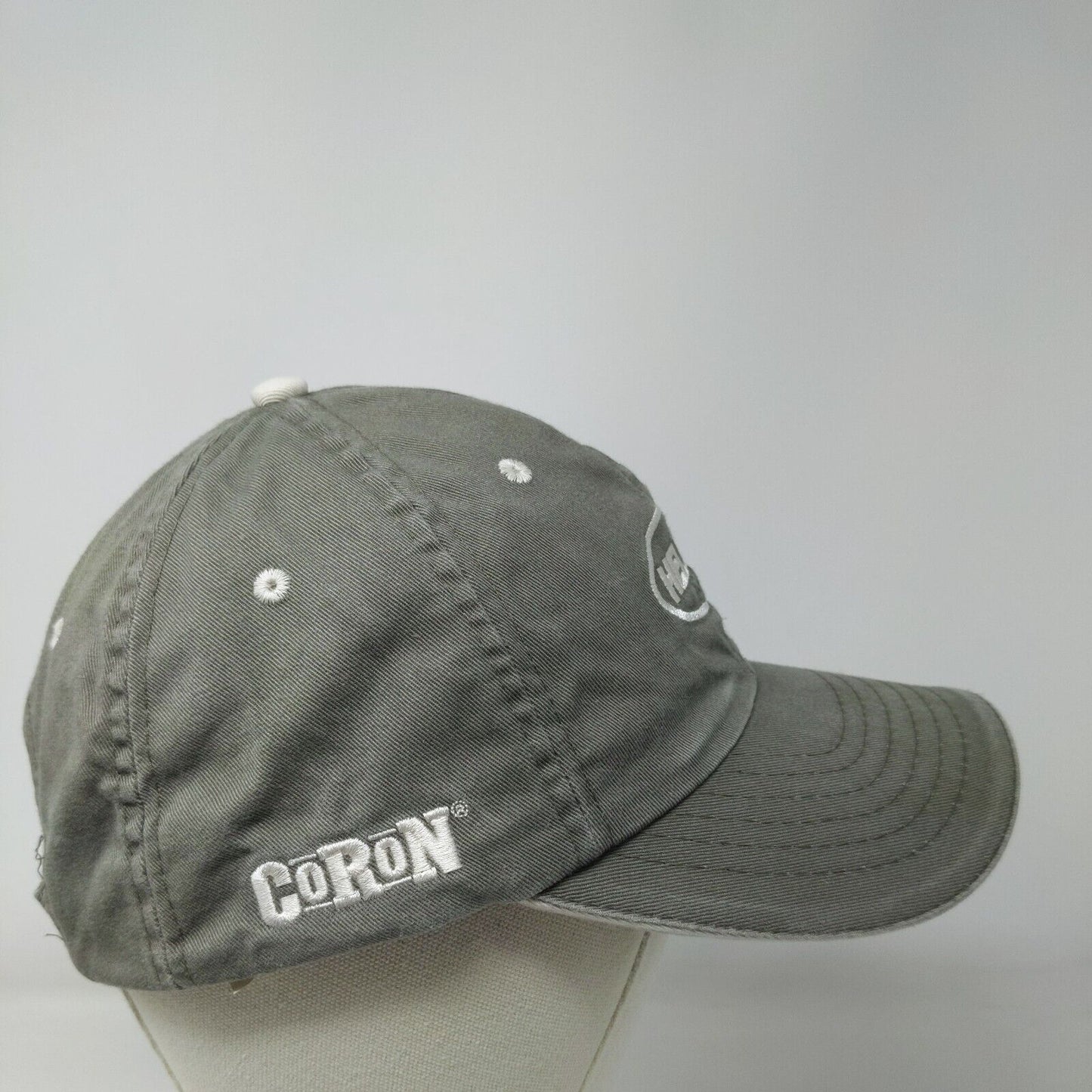 Helena Strapback Hat Gray One Size Adjustable Embroidered 6 Panel