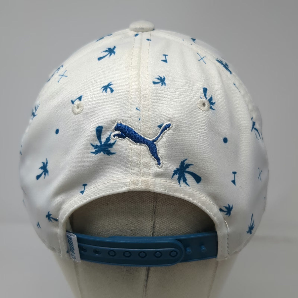 Puma Snapback Hat White One Size Palm Tree Coeur d'Alene Resort Golf P Logo