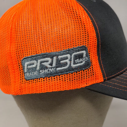 Richardson Men's Snapback Hat Gray Orange Adjustable Style 112 PFC Brakes Logo