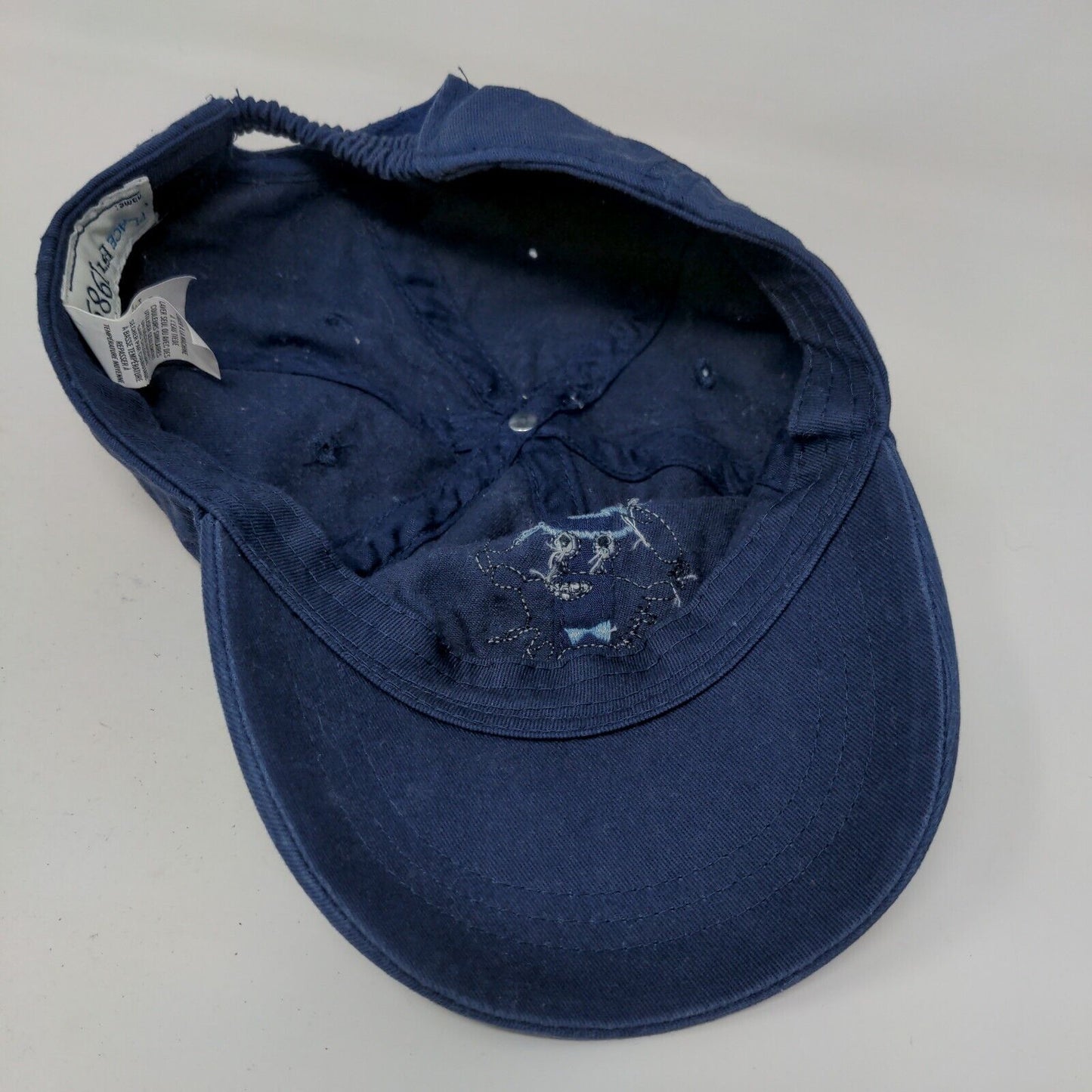 Place 1984 Boy's Stretchy Hat Blue Size L 2-4 Years Patch Crab Logo Cotton