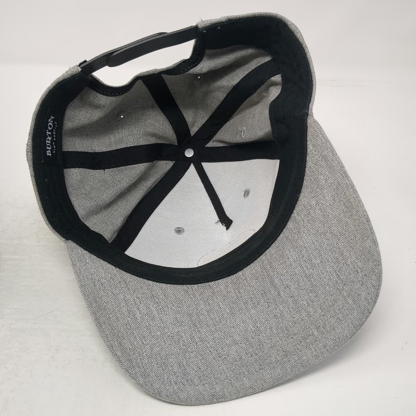 Burton 5 Panel Gray One Size Mountain Sunset Patch Snapback Hat High Profile