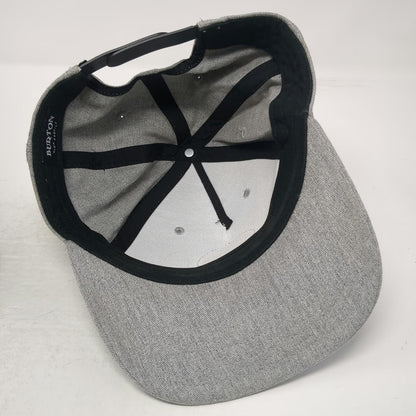 Burton 5 Panel Gray One Size Mountain Sunset Patch Snapback Hat High Profile