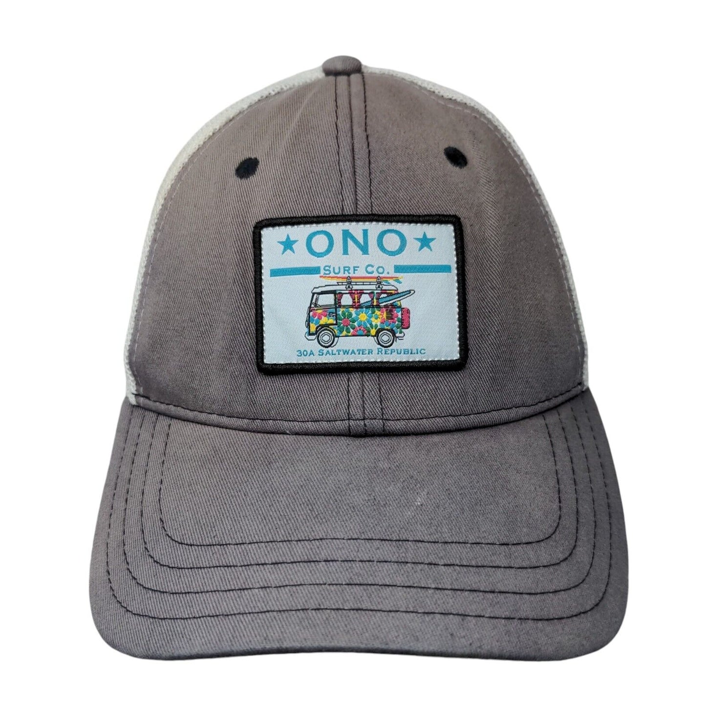 ONO Surf Co. Snapback Mesh Back Trucker Hat Blue One Size Colorblock
