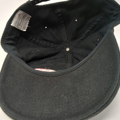Headliner Snapback Black One Size Hat Pierce First In Inc Cotton Embroidered