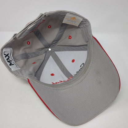 Cuts Metal Strapback Baseball Cap Gray OS Adjustable Embroidered Max Cotton